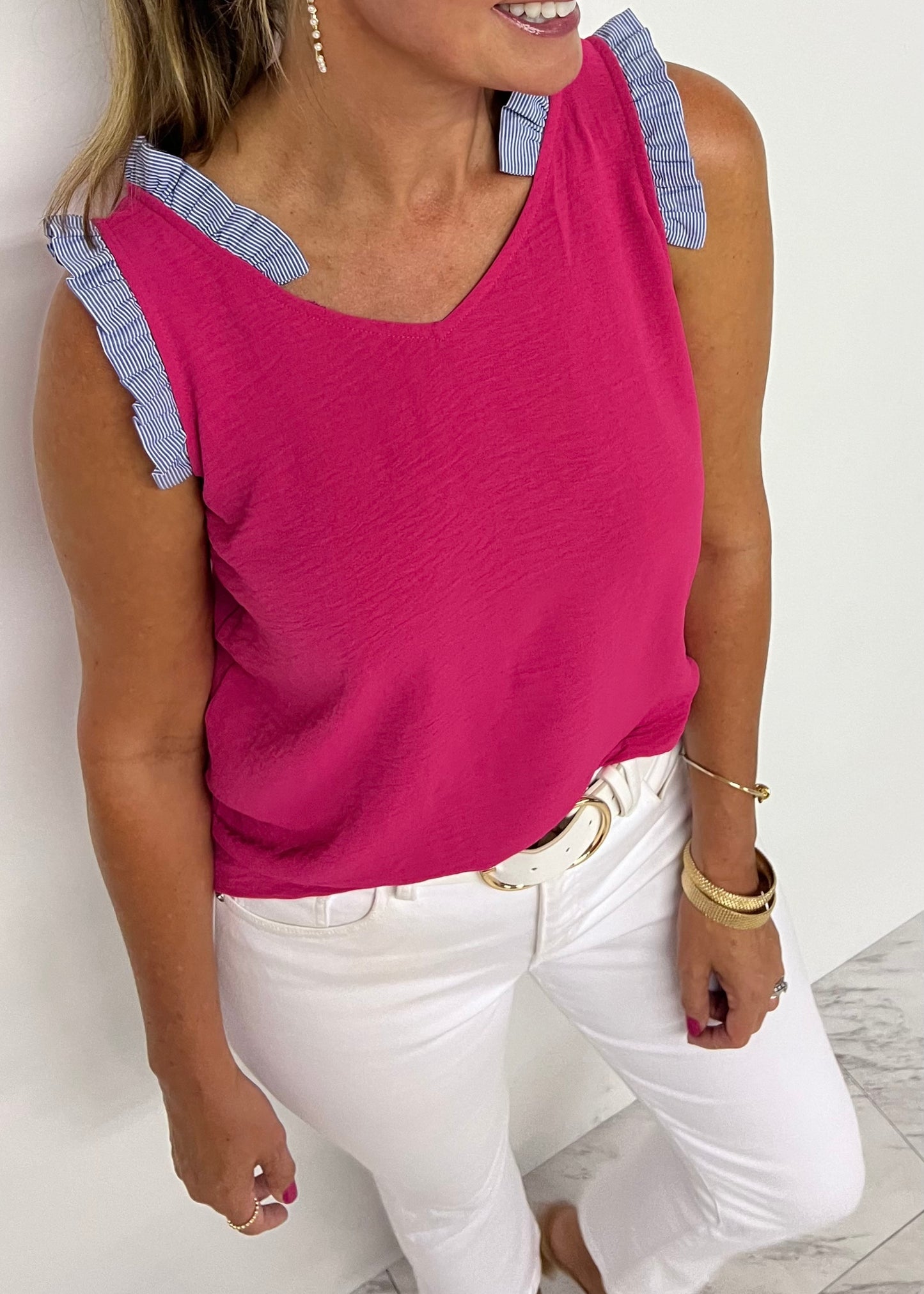 Dawson Pink + Stripe Top