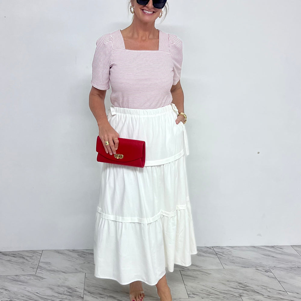 Weller White Maxi Skirt