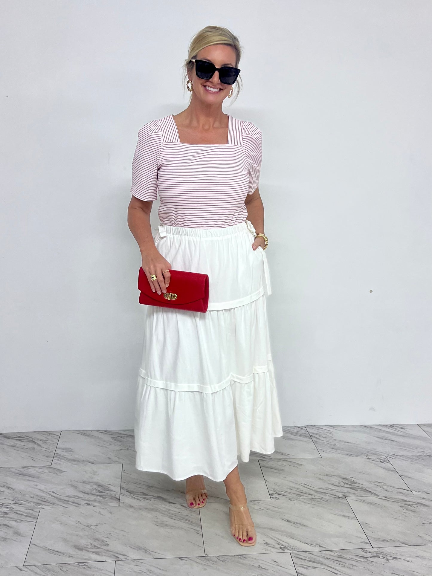 Weller White Maxi Skirt