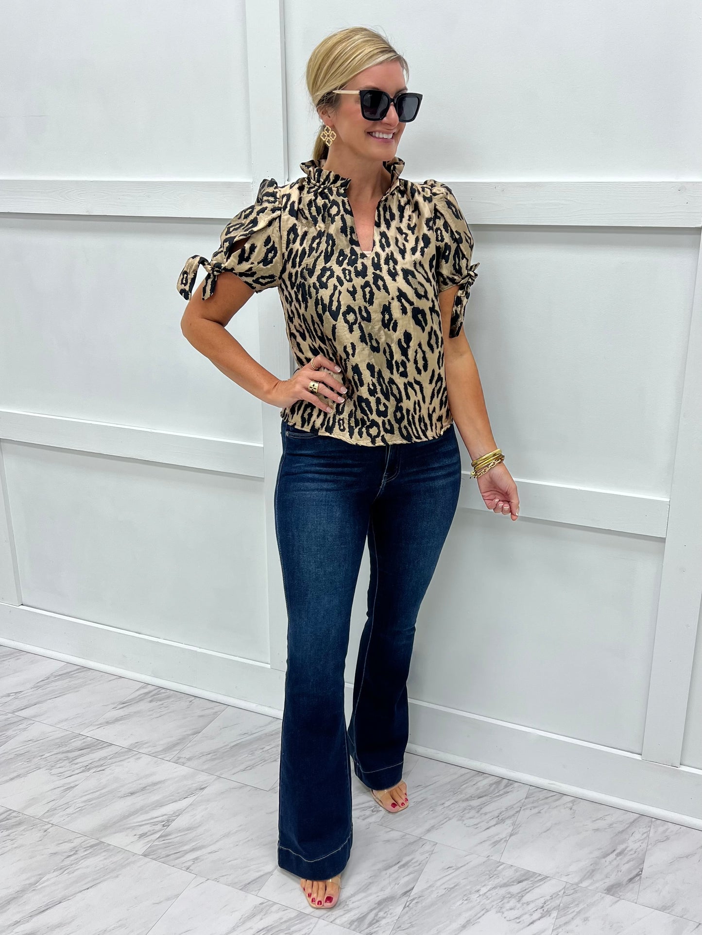 Lawrence Leopard Top