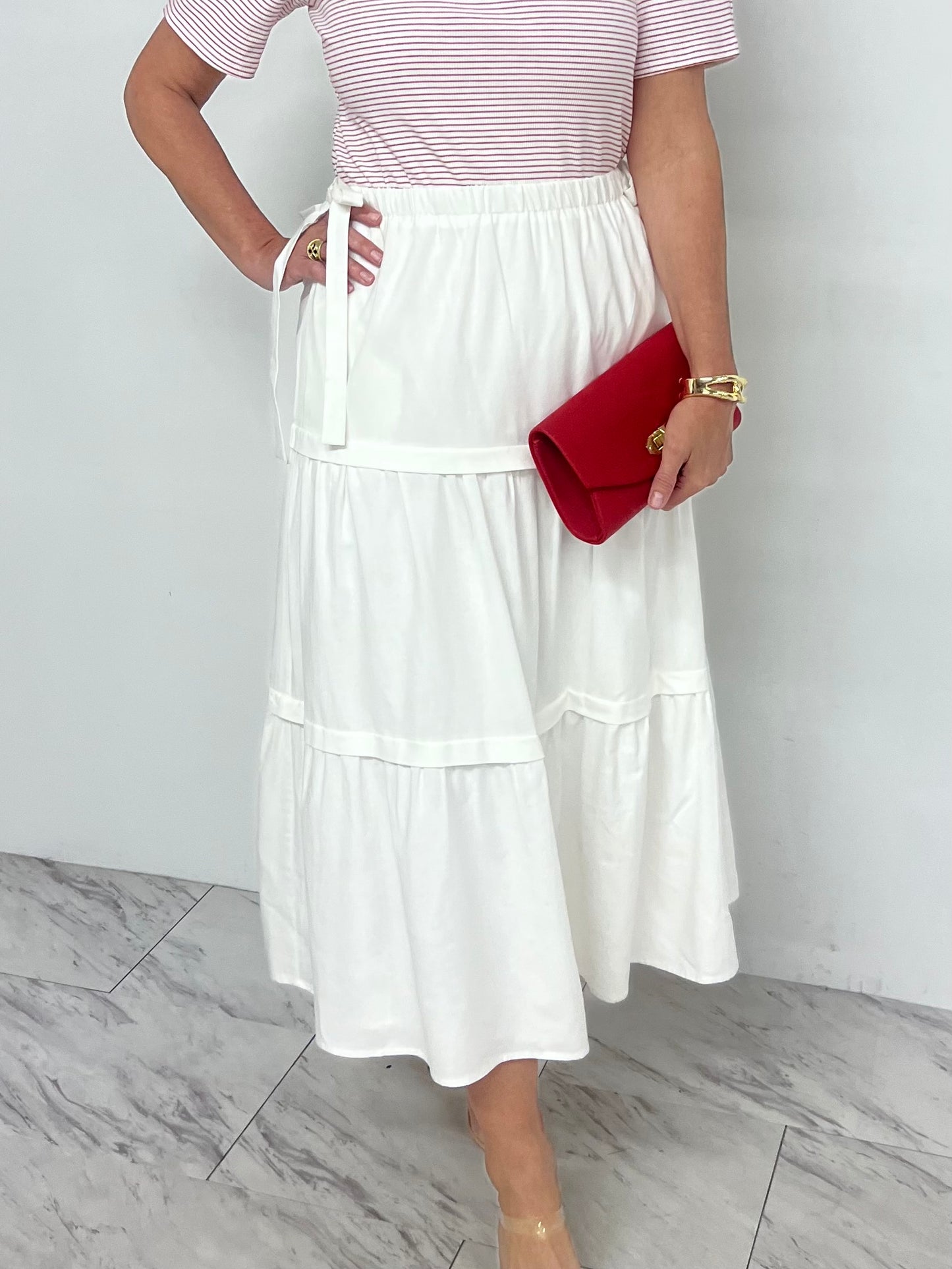 Weller White Maxi Skirt