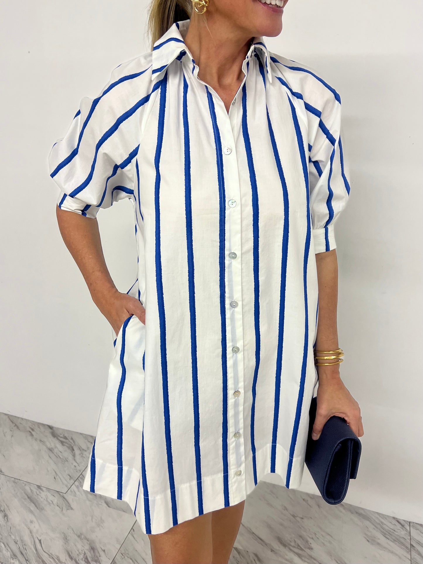 Eden Stripe Shirt Dress