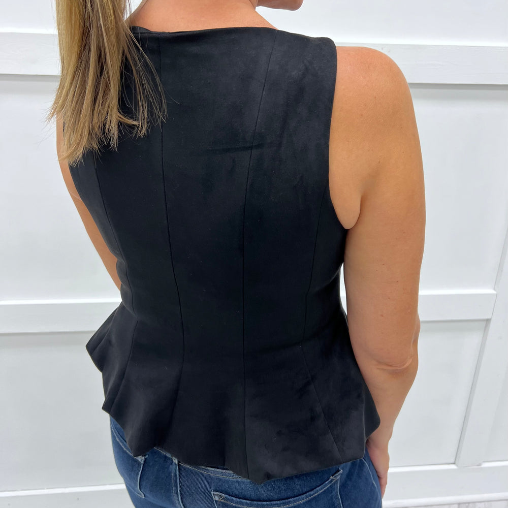 
                  
                    Saylor Suede Top (Black)
                  
                