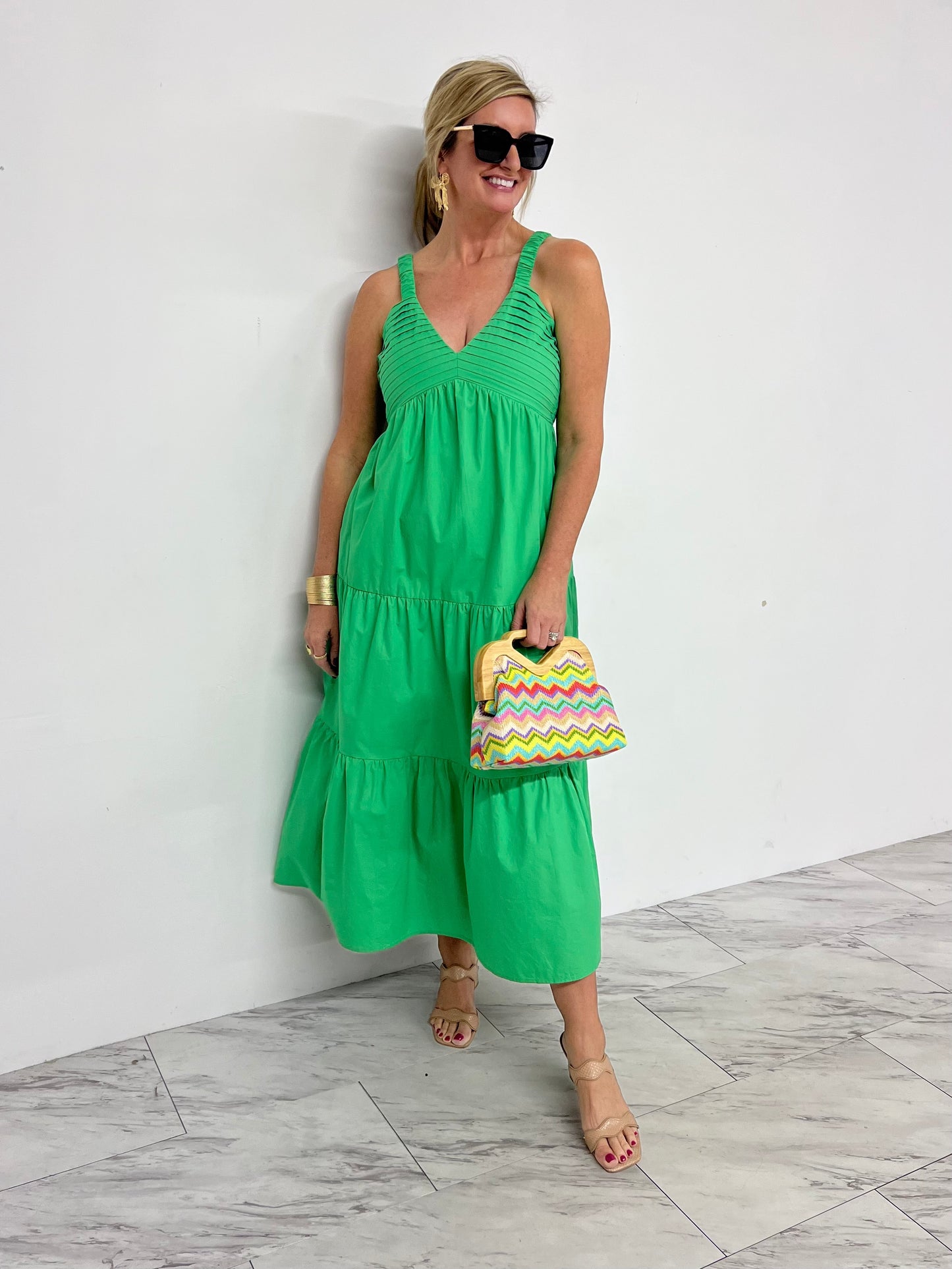 Newport Green Maxi Dress