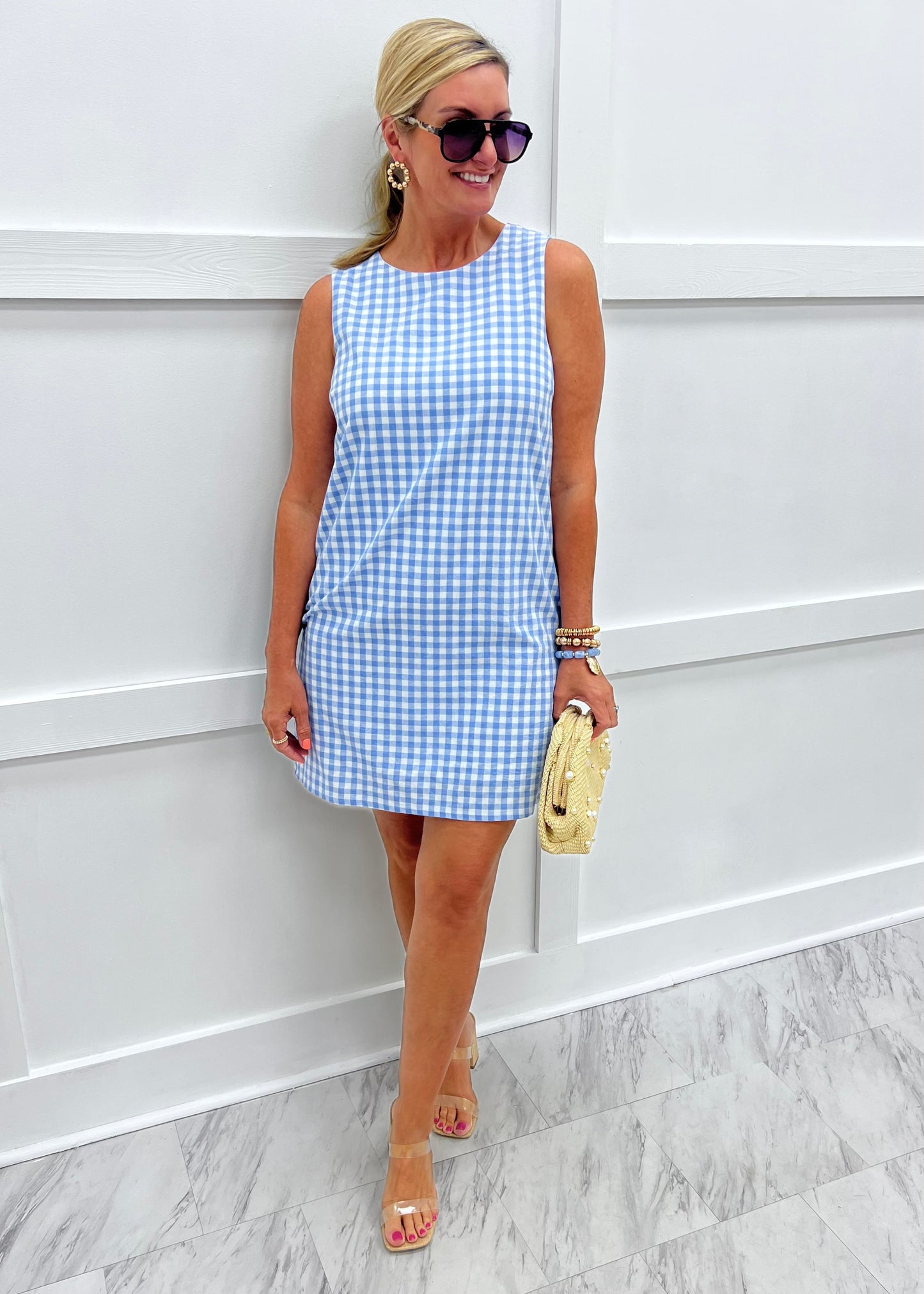 Southern Socialite Gingham Dress – shop chartreuse