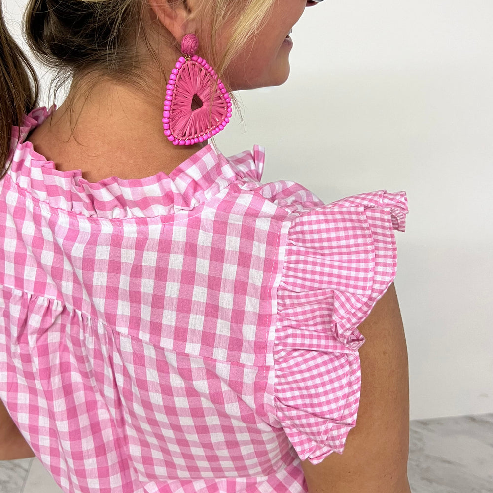 
                  
                    Southern Sweetheart Gingham Top- FINAL SALE
                  
                