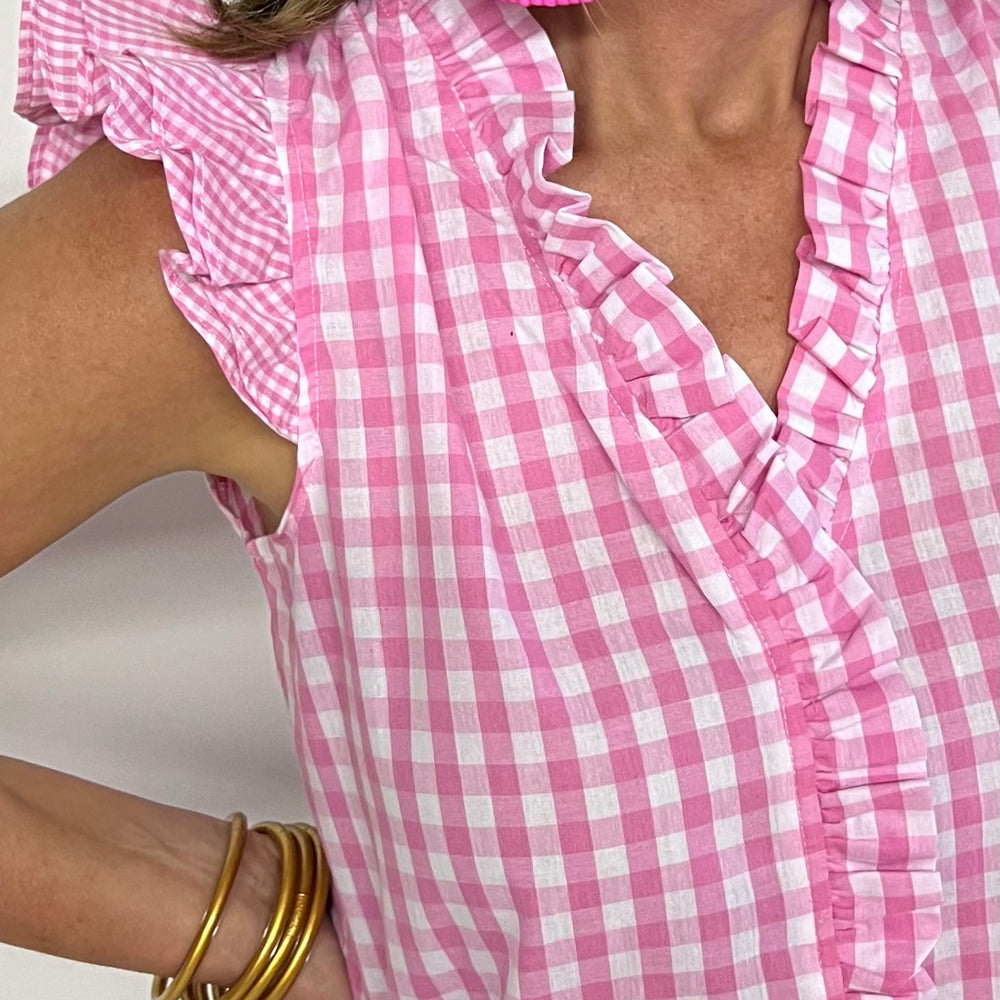 Southern Sweetheart Gingham Top- FINAL SALE