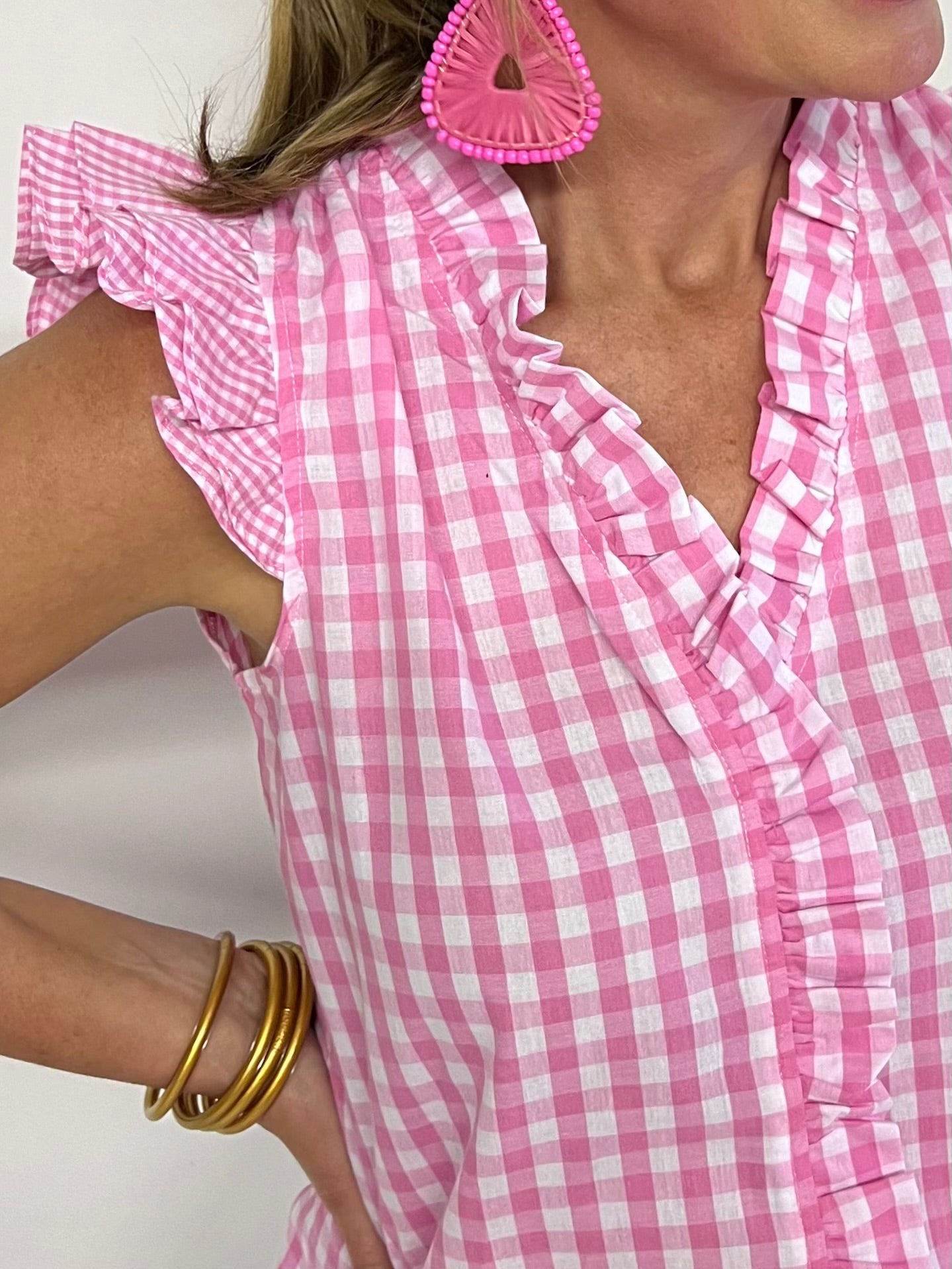 Southern Sweetheart Gingham Top- FINAL SALE