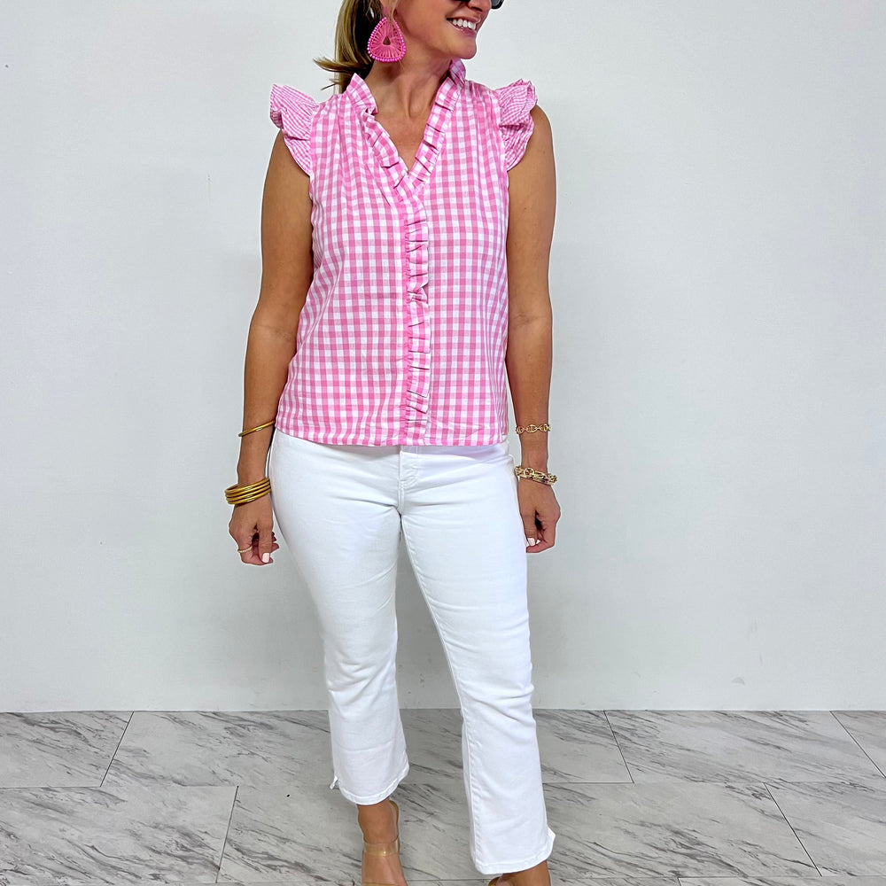 
                  
                    Southern Sweetheart Gingham Top- FINAL SALE
                  
                