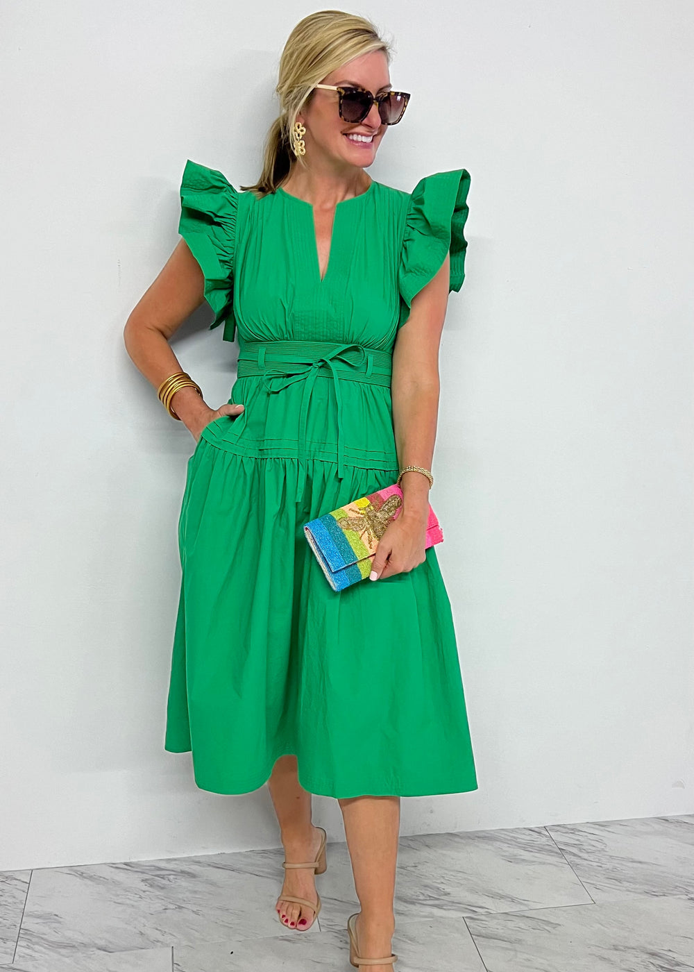 The Preston Dress (Green) - FINAL SALE