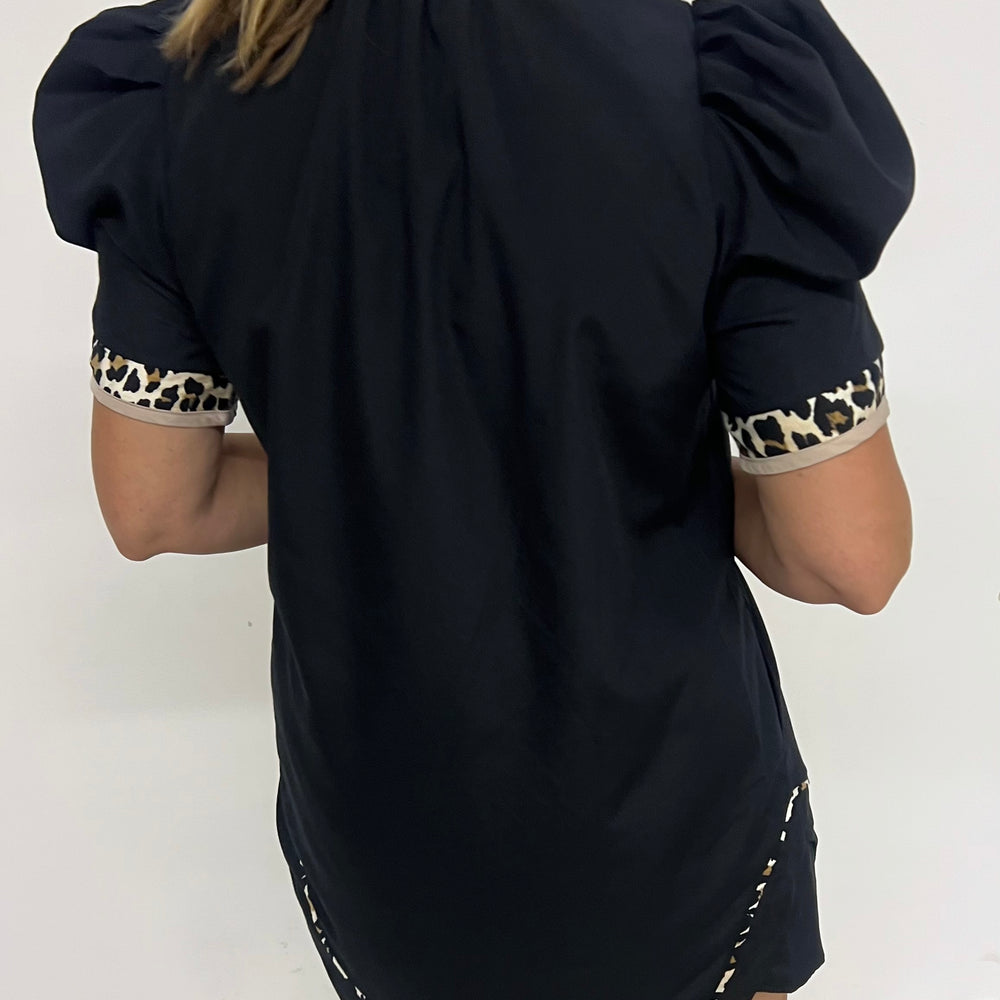 
                  
                    Lila Leopard Trim Dress
                  
                