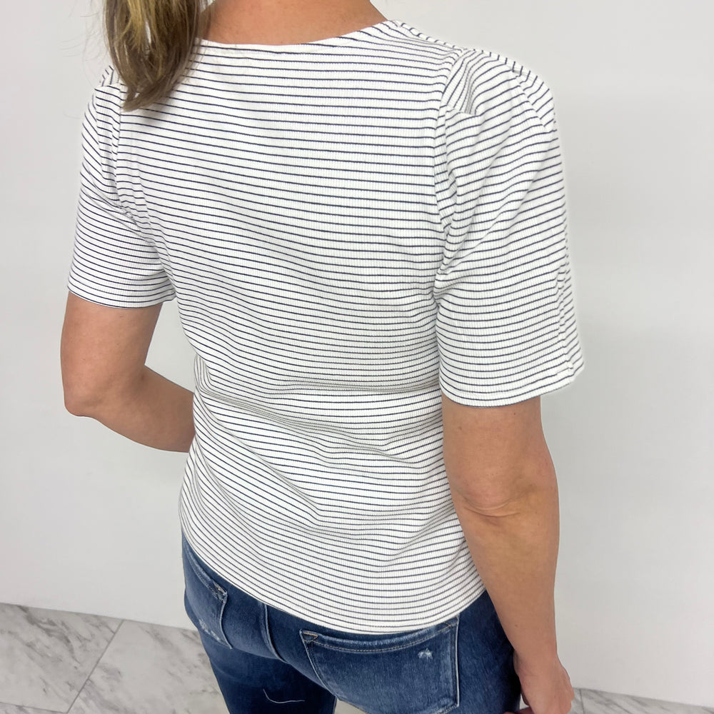 
                  
                    Summer Stripe Top (Black)
                  
                