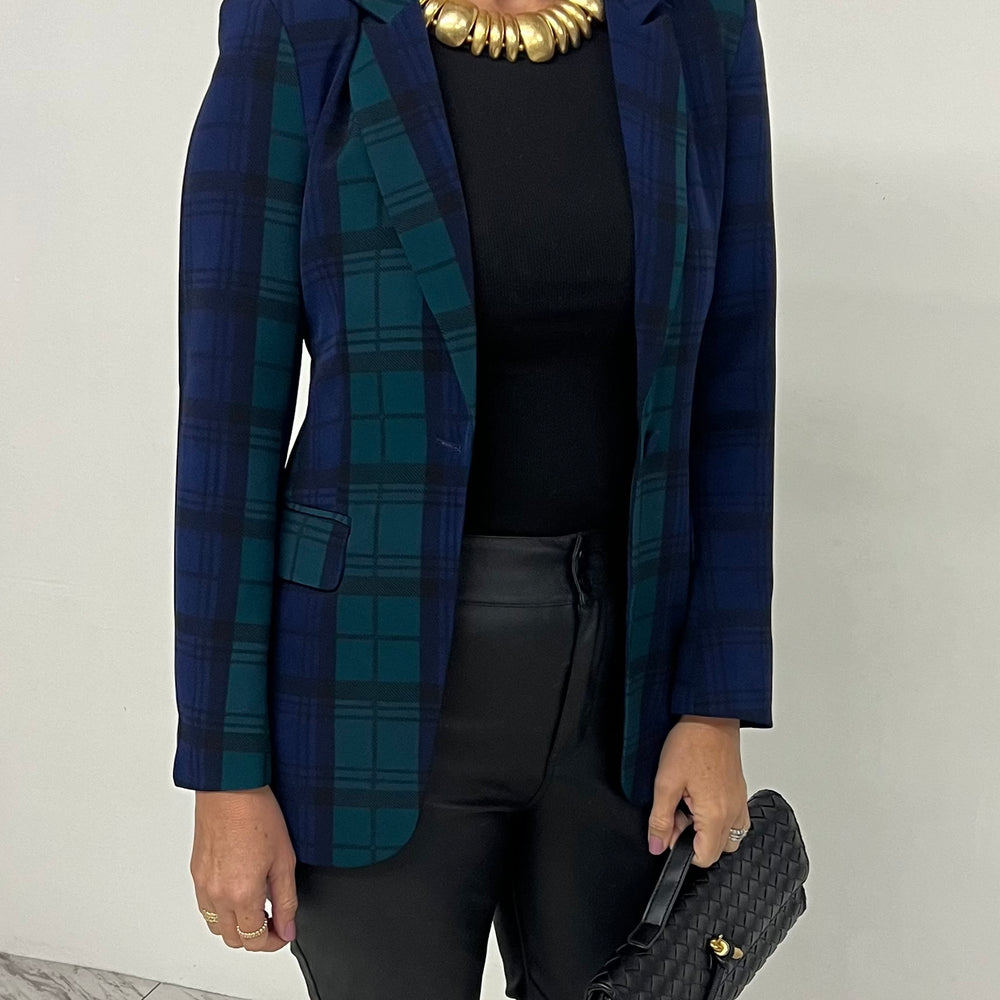 
                  
                    Evergreen Plaid Blazer
                  
                