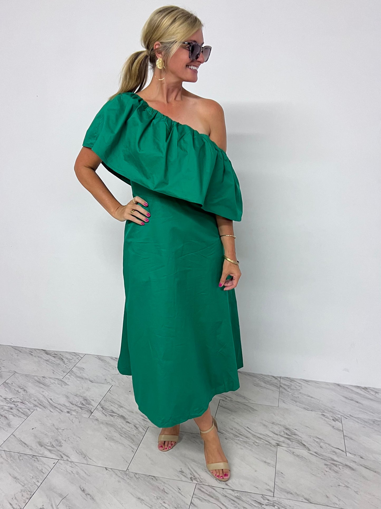 Galavant Green Midi Dress