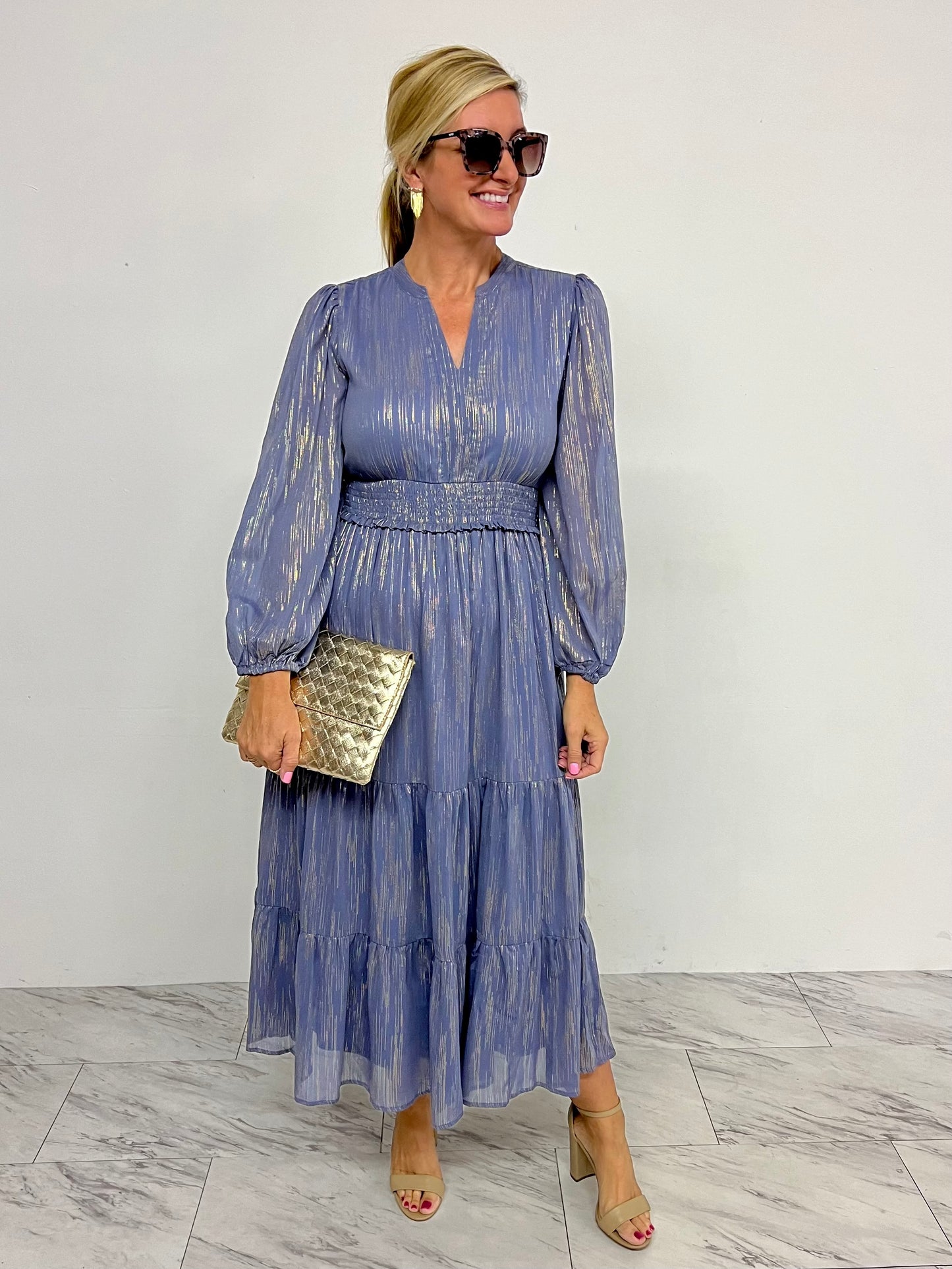 Toast Of The Town Shimmer Maxi Dress