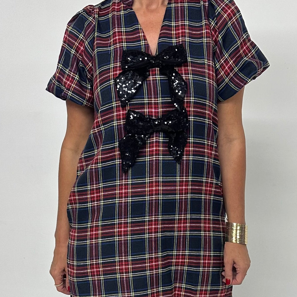 
                  
                    Seasons Greetings Plaid + Bow Dress-FINAL SALE
                  
                