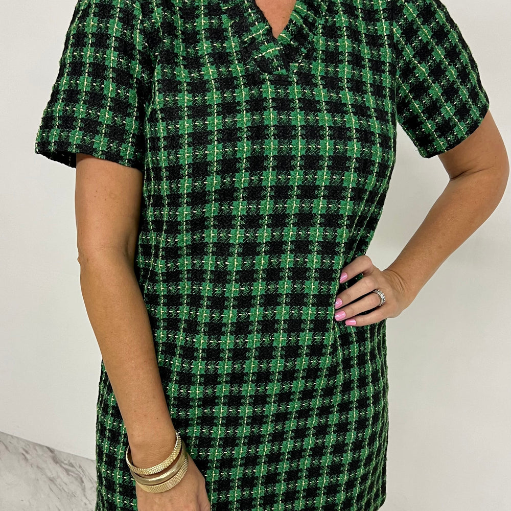 Pippa Plaid V.Neck Dress