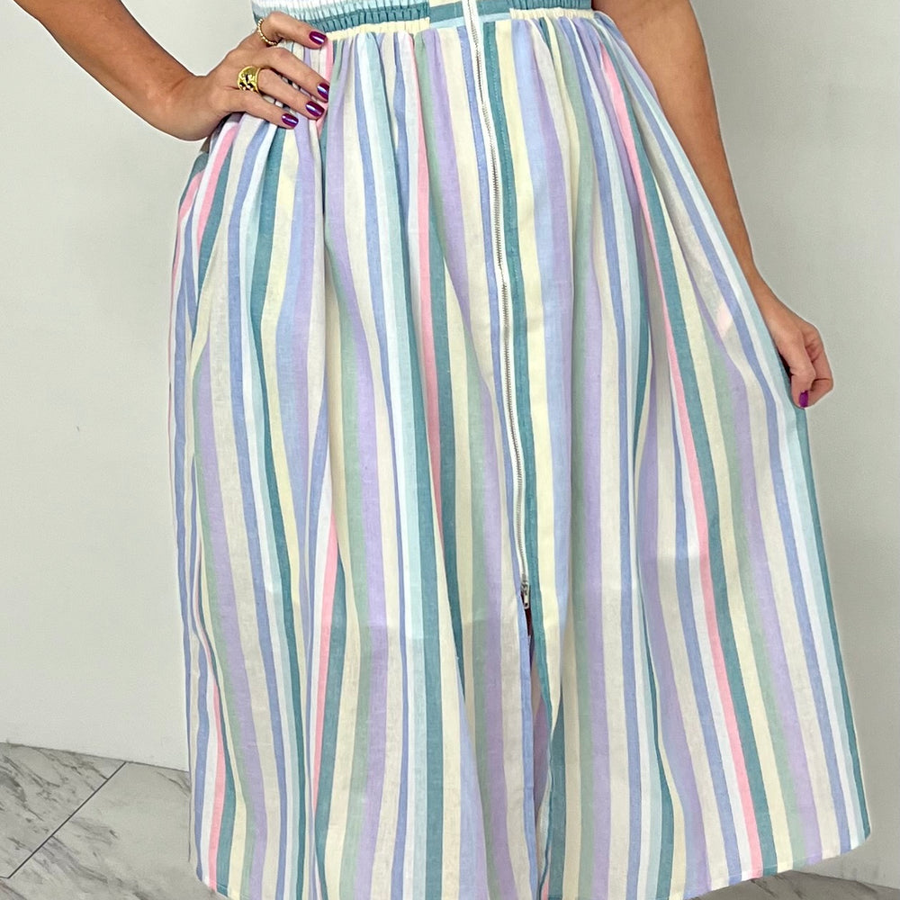 Pastel Celebration Stripe Dress