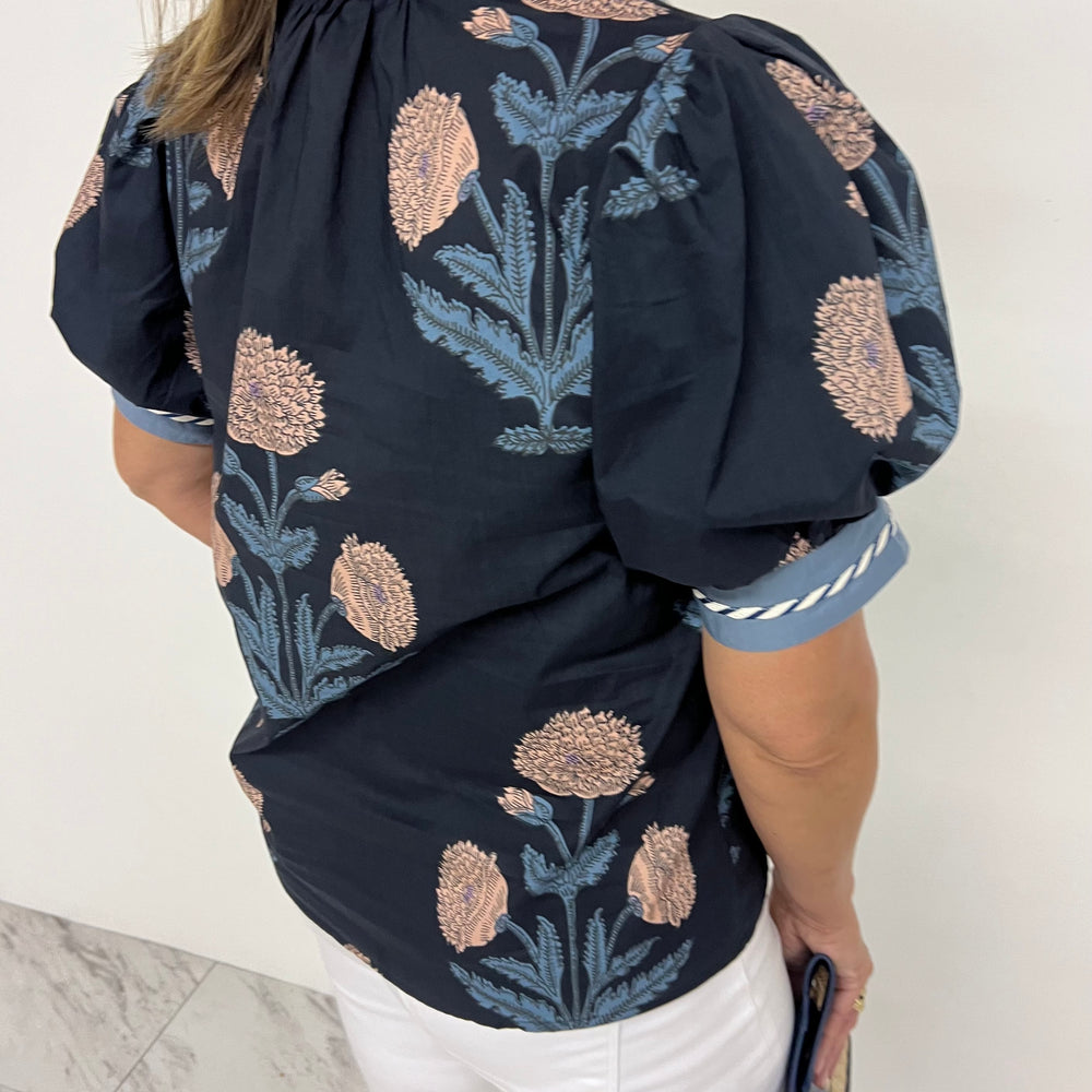 
                  
                    Fallon Flower + Stripe Top
                  
                