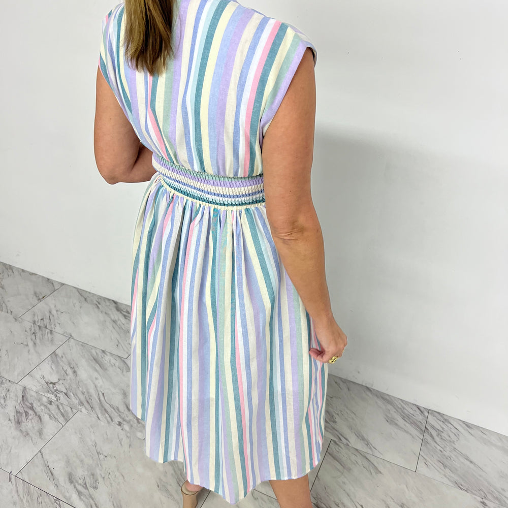 
                  
                    Pastel Celebration Stripe Dress
                  
                