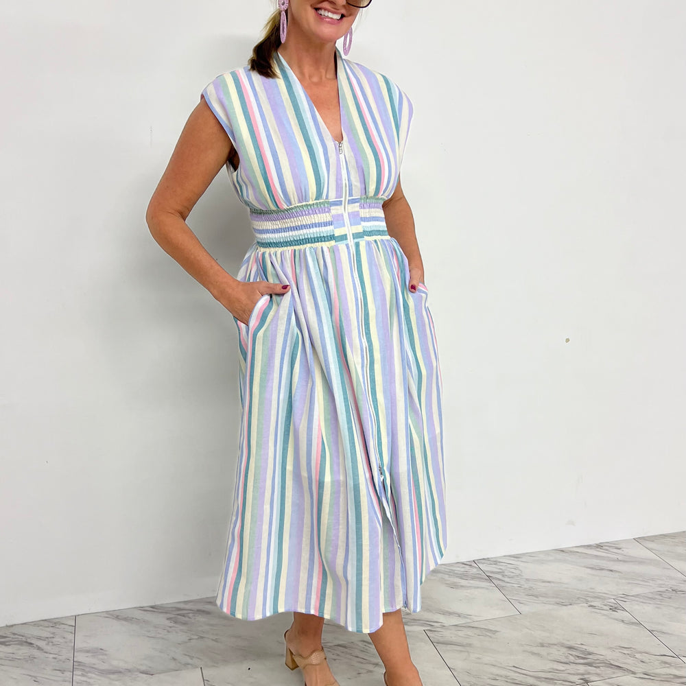 
                  
                    Pastel Celebration Stripe Dress
                  
                