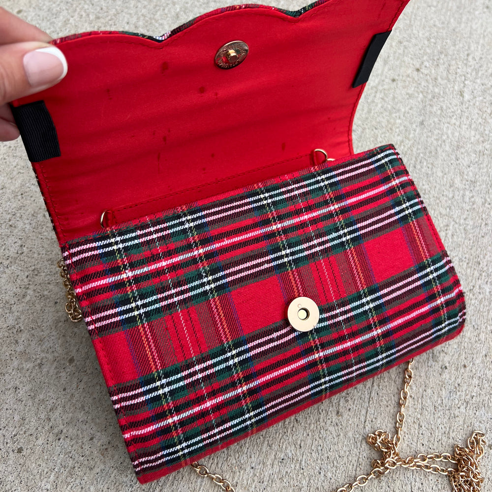 Tartan Tidings Christmas Tree Clutch