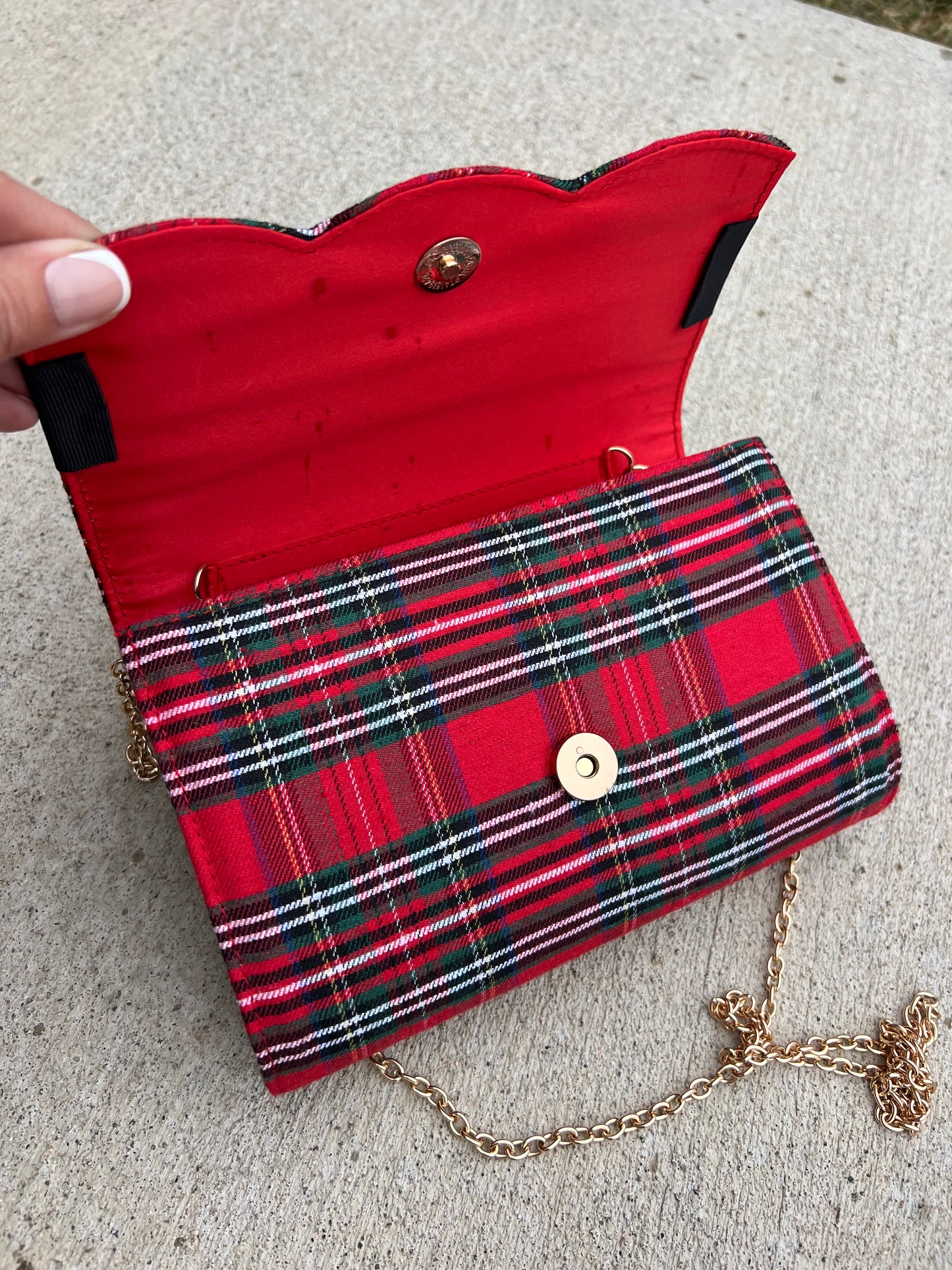 Tartan Tidings Christmas Tree Clutch