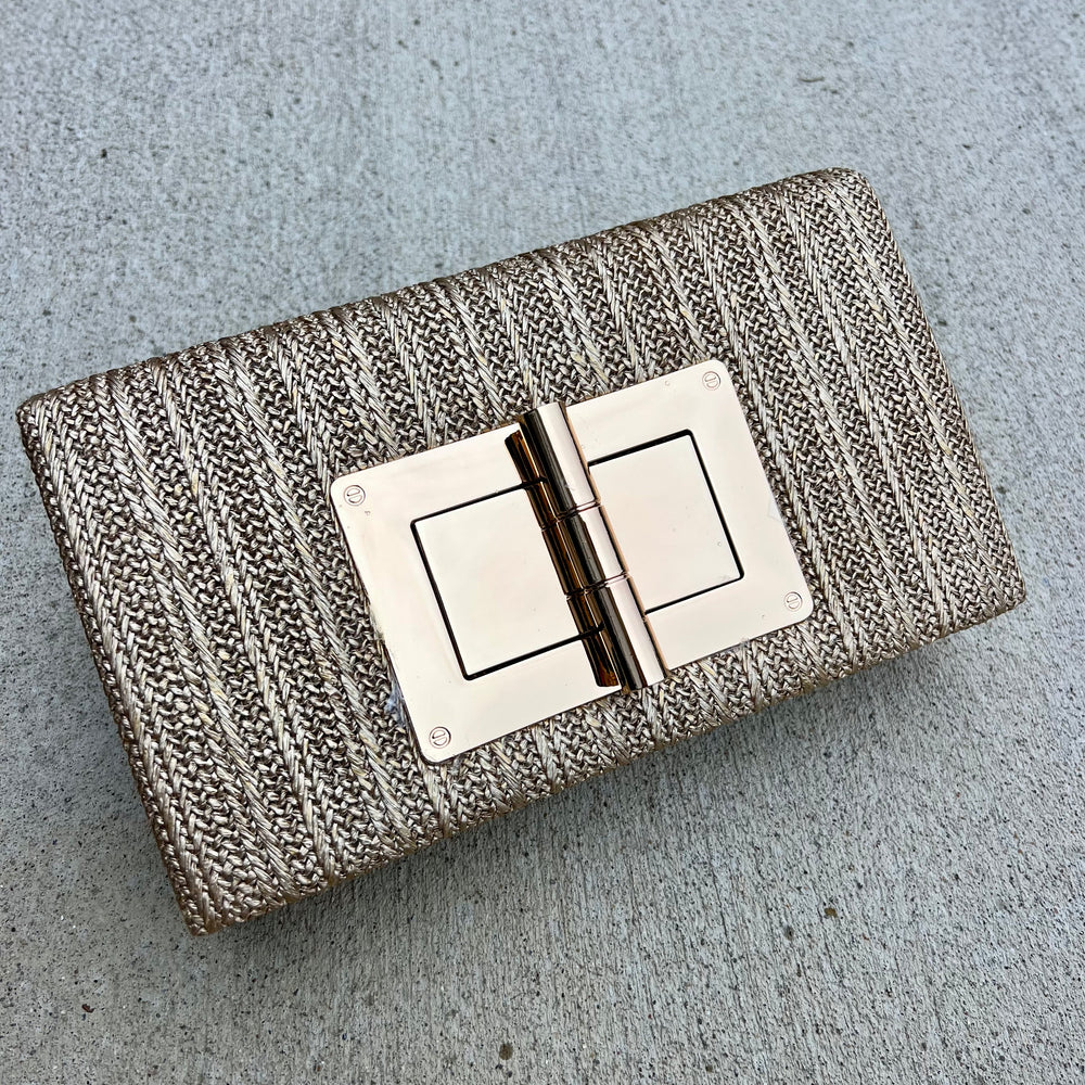 
                  
                    Lillian Lock Gold Clutch
                  
                