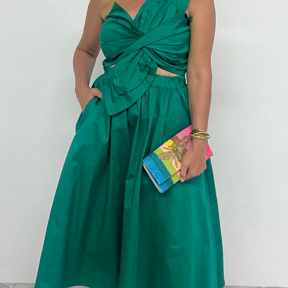 
                  
                    Kazia Bow Midi Dress (Green)
                  
                