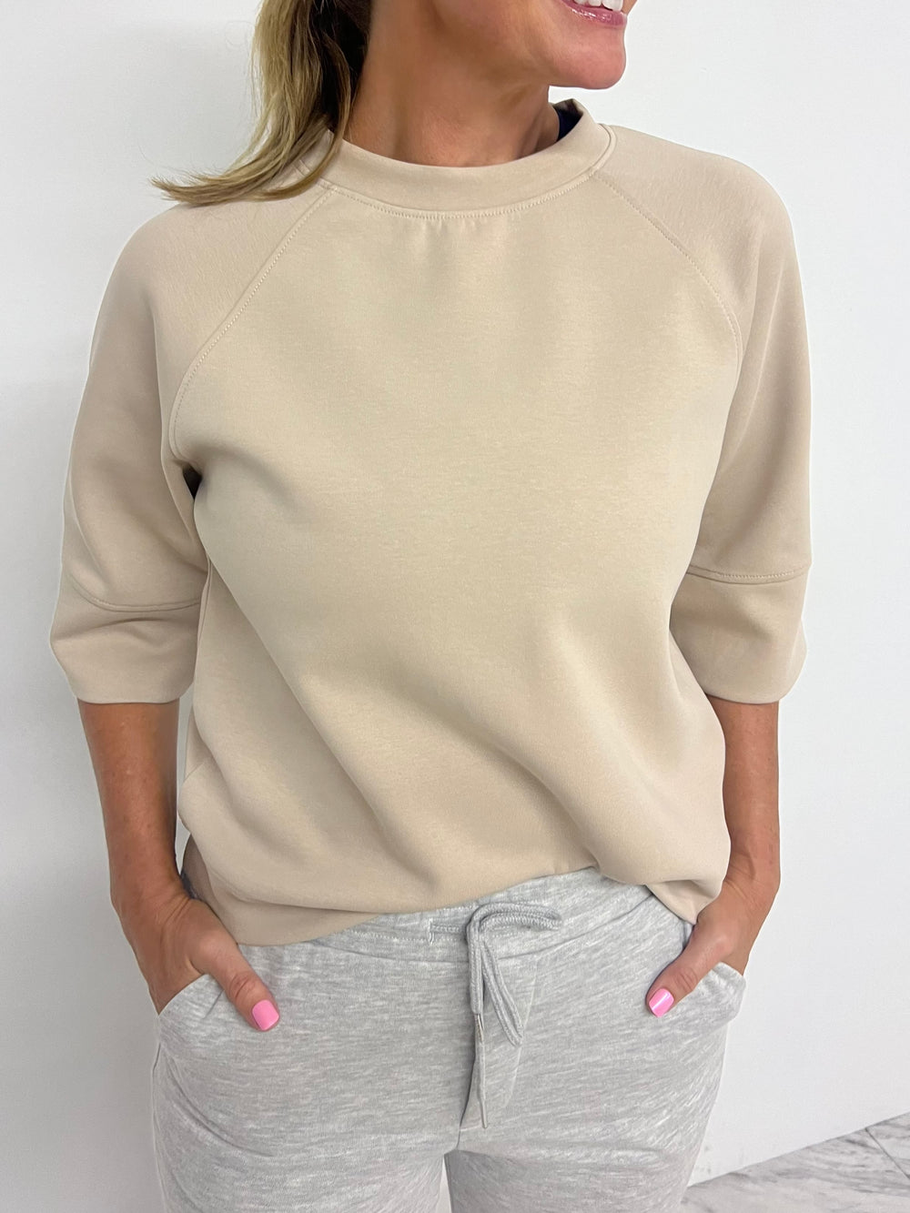 Lounge Scuba Top (Taupe)