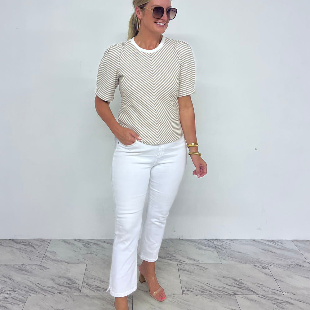 
                  
                    Caspian Herringbone Stripe top (Taupe)
                  
                