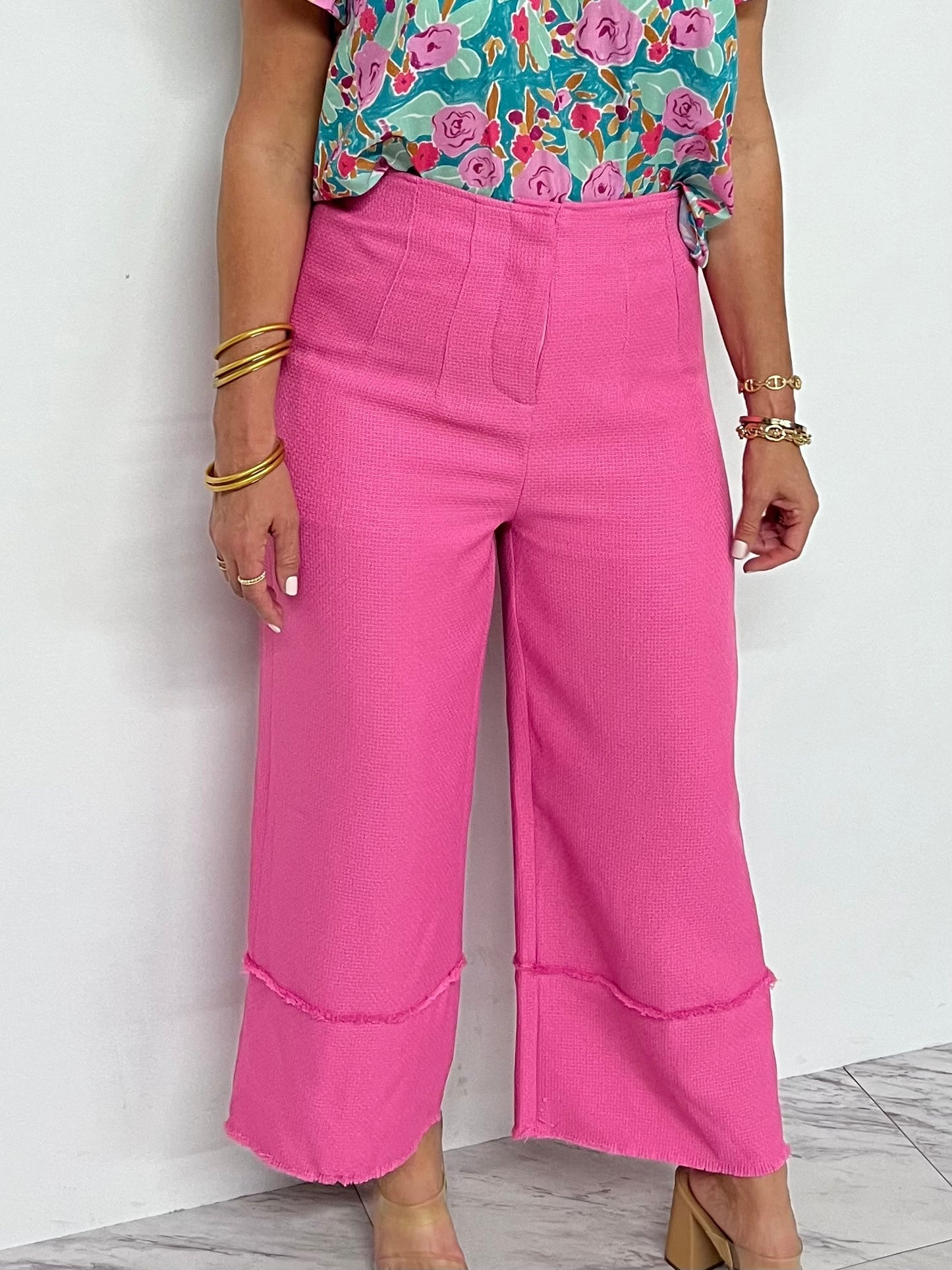 Evie Crop Pants (Pink) - FINAL SALE