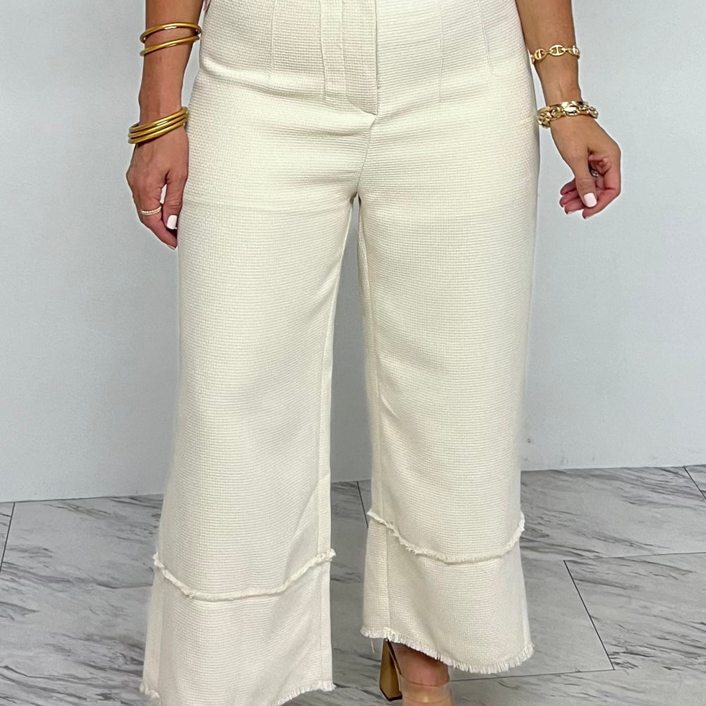 Evie Crop Pants (Beige) - FINAL SALE