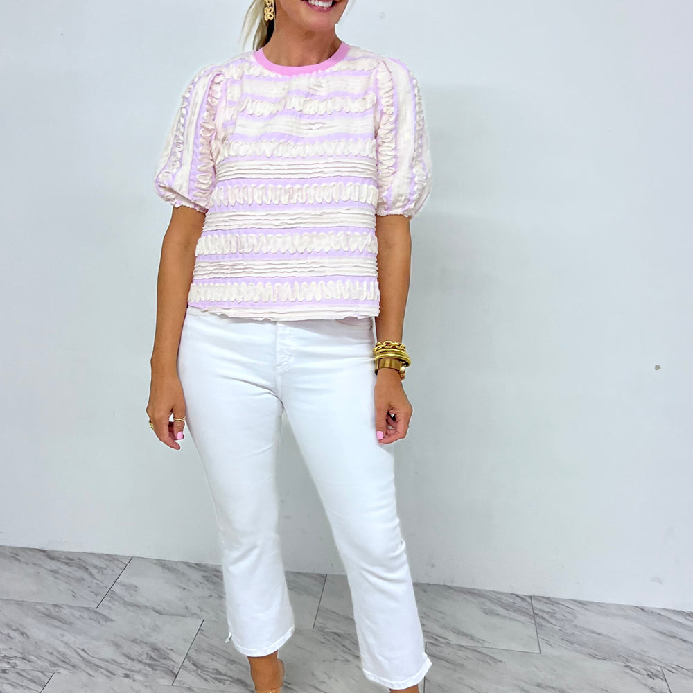 
                  
                    Southern Belle Pink Stripe + Textured Top
                  
                