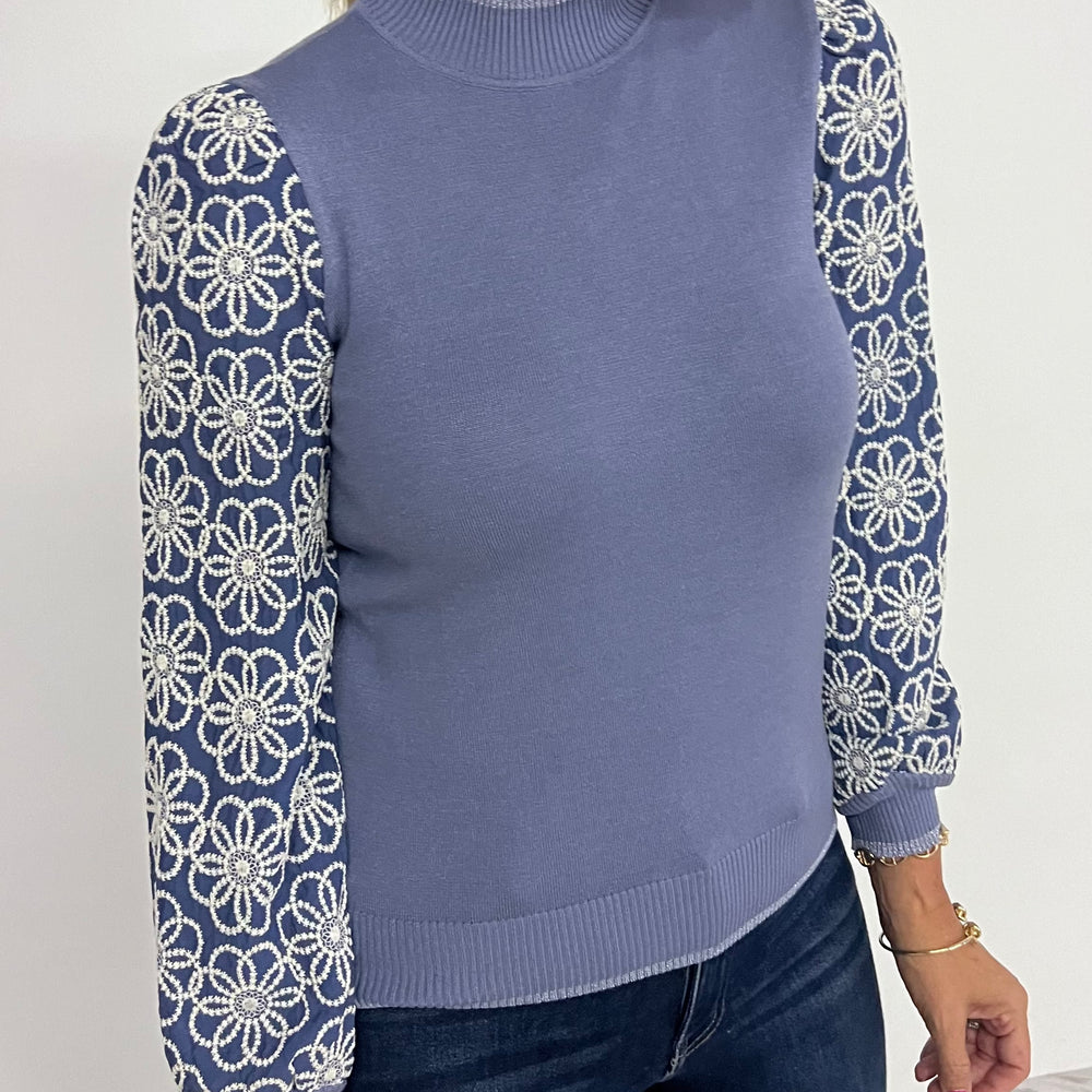 
                      
                        Autumn Flower Blue Sweater - FINAL SALE
                      
                    