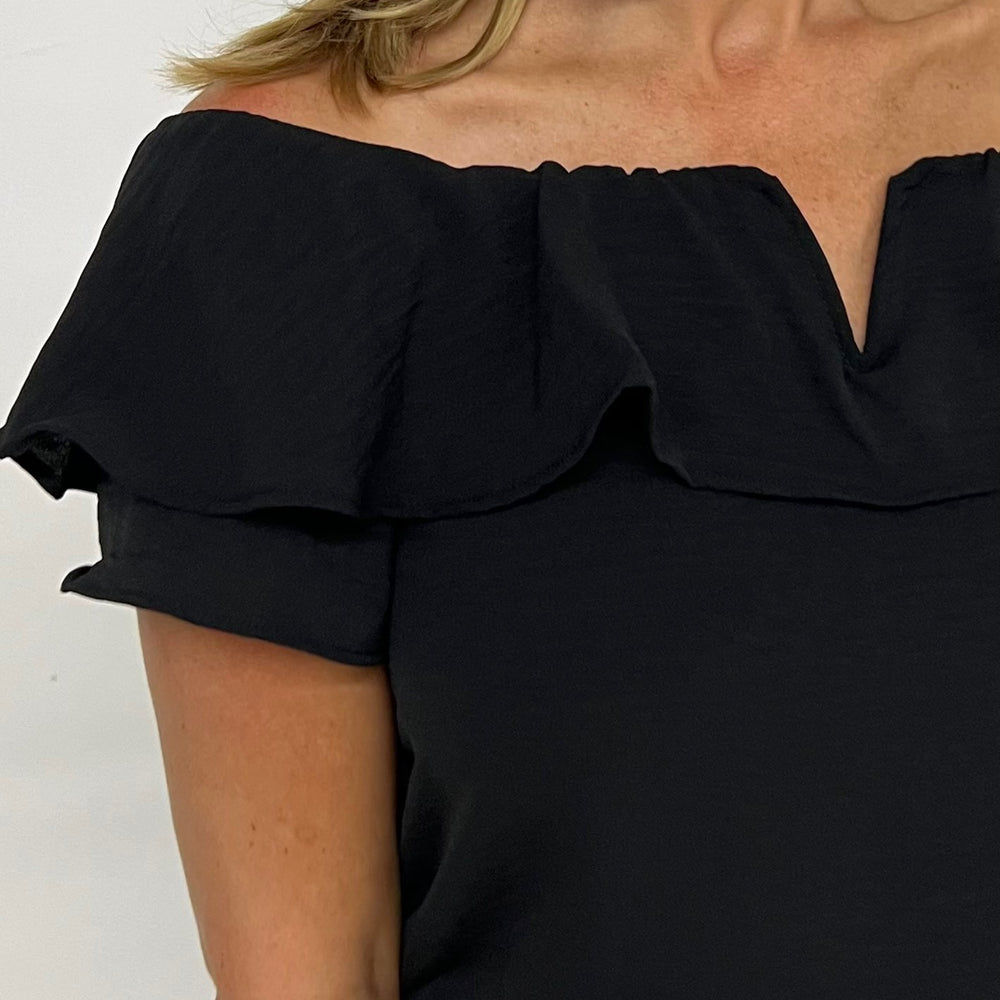 Nadia Off The Shoulder Top (Black)