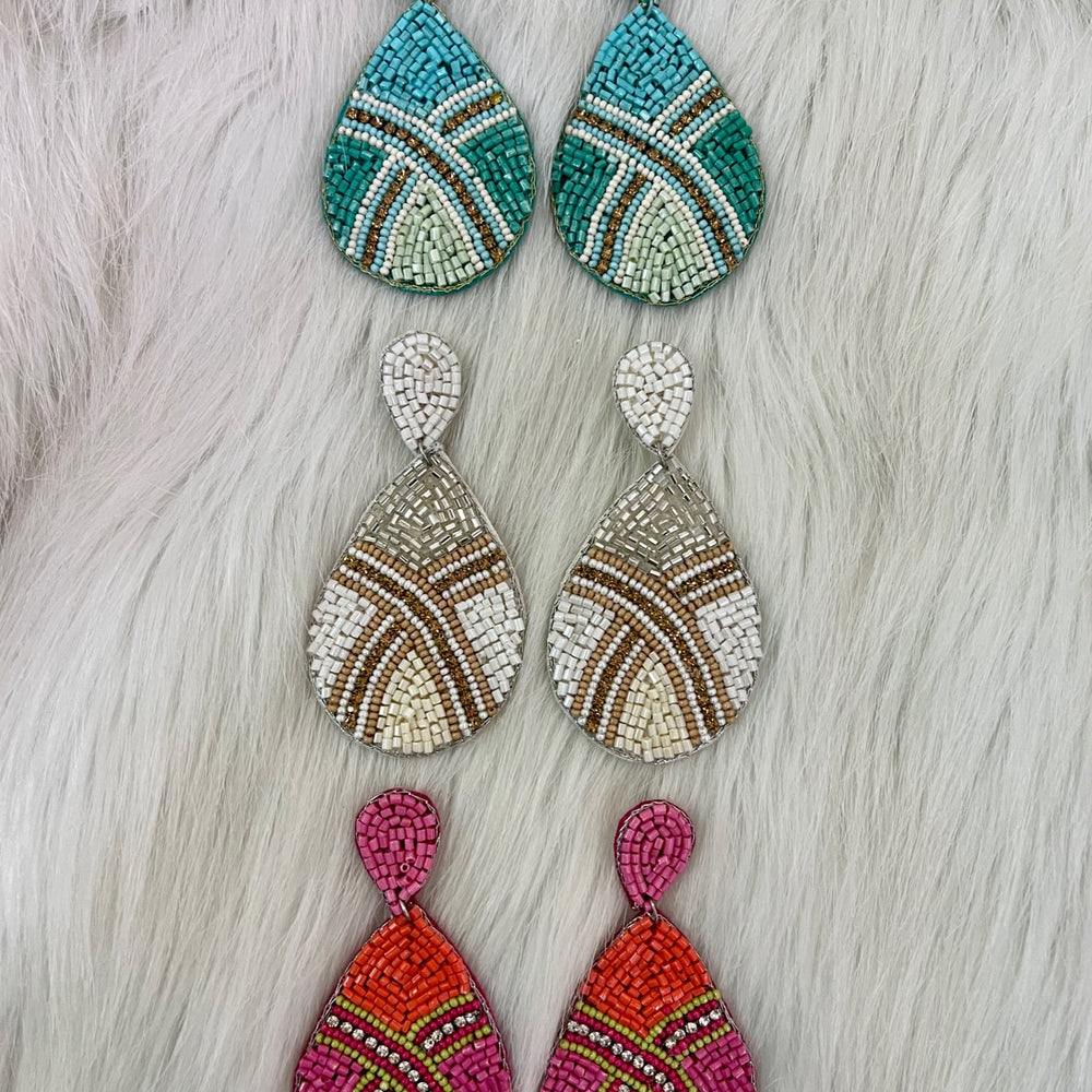 Best Of My Love Beaded Teardrop Earrings