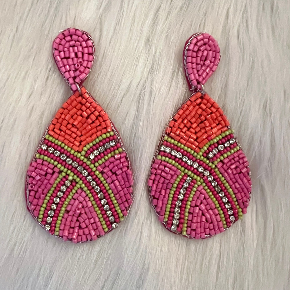 Best Of My Love Beaded Teardrop Earrings