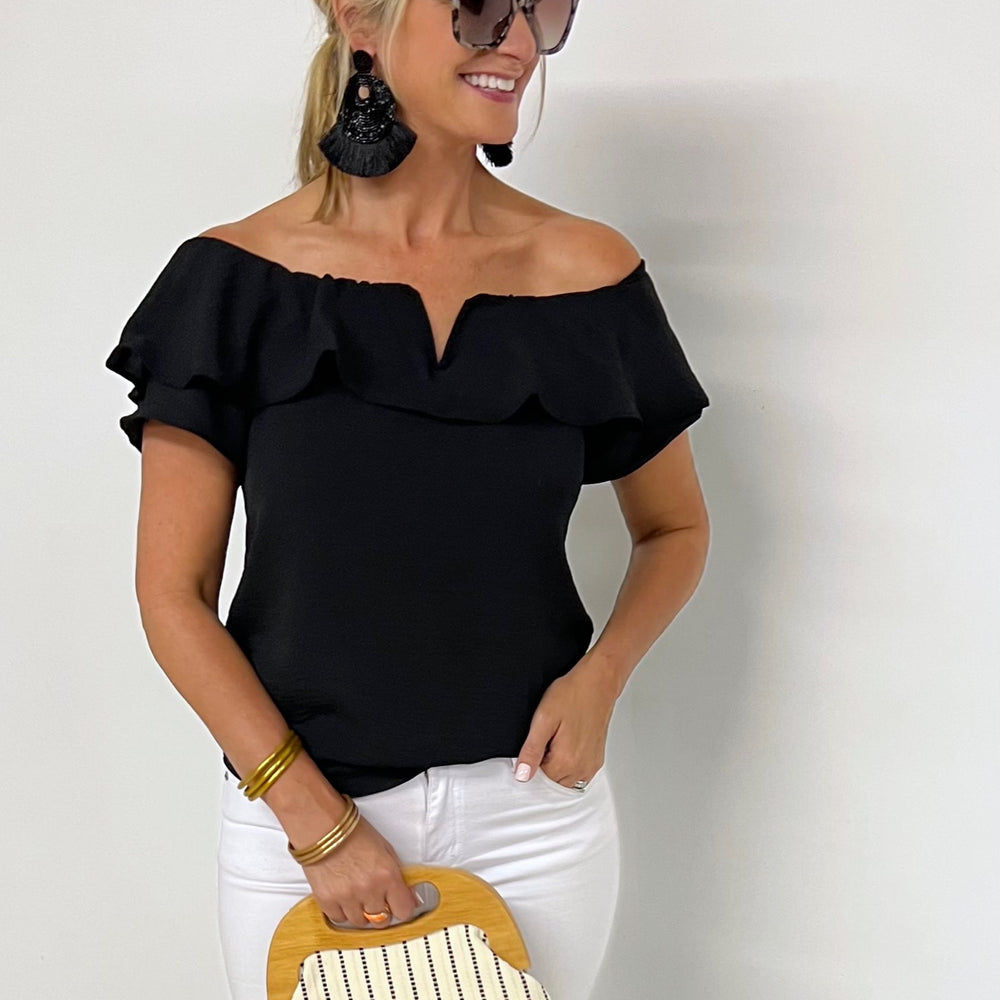 
                  
                    Nadia Off The Shoulder Top (Black)
                  
                